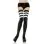 Athletic Ribbed Thigh Highs - One Size - Black/white