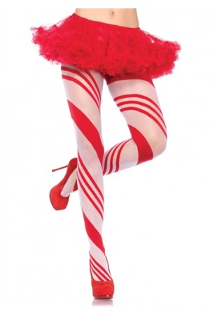 Spandex Sheer Candy Striped Pantyhose