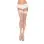 Stay Up Fishnet Lace Top Thigh Highs - One Size - White