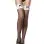 French Maid Industrial Net Thigh Highs - One Size - Black