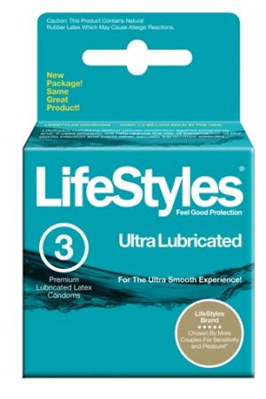 Lifestyles Ultra Lube Plus - 3 Pack