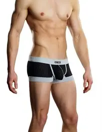 Sport Short Athletic Mesh - Extra Large Black and Grey