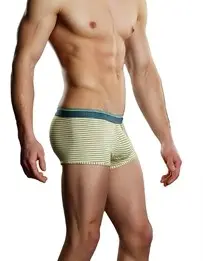 Heather Stripe Pouch Enhancer  Short -  Extra  Large Yellow and Grey