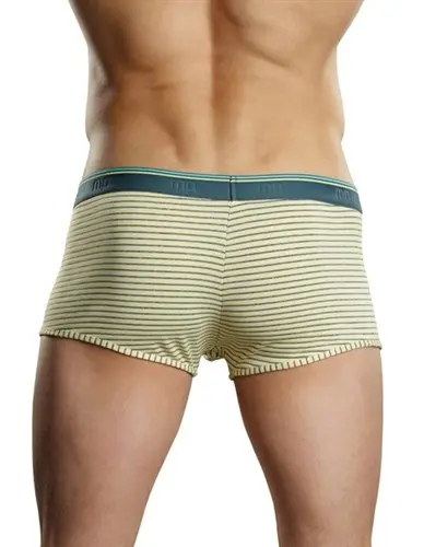 Heather Stripe Pouch Enhancer  Short -  Extra  Large Yellow and Grey