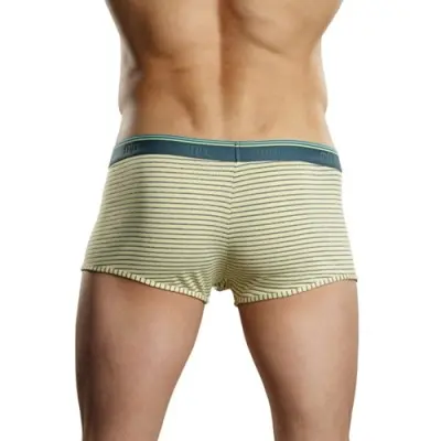 Heather Stripe Pouch Enhancer  Short -  Extra  Large Yellow and Grey