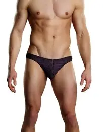 Radical Sport - Zipper Thong - Large/ X-Large -  Wine