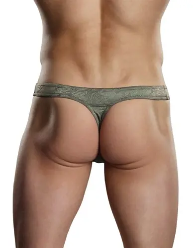 Nylon Burnout Wonder Thong - Large-Extra Large - T