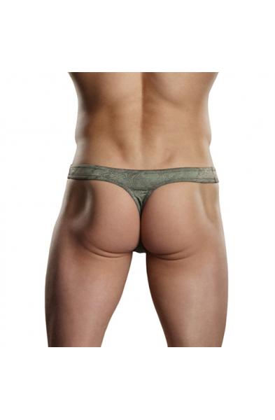 Nylon Burnout Wonder Thong - Small-Medium - Taupe