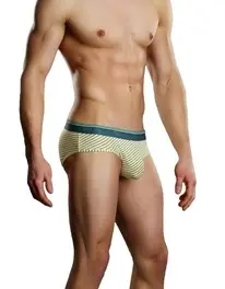 Heather Stripe Bikini - Extra Large - Yellow  And