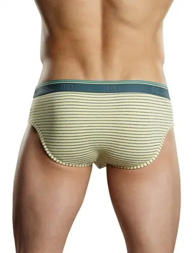 Heather Stripe Bikini - Extra Large - Yellow  And