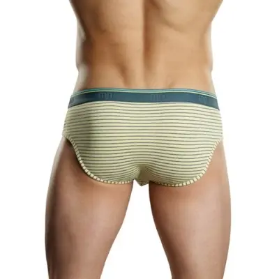 Heather Stripe Bikini - Extra Large - Yellow  And