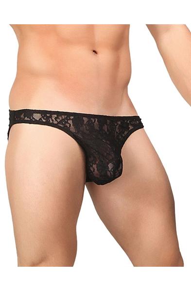 Stretch Lace Wonder Bikini - Medium - Black