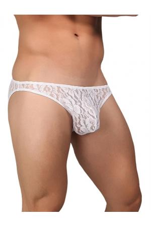 Stretch Lace Wonder Bikini - Small - White