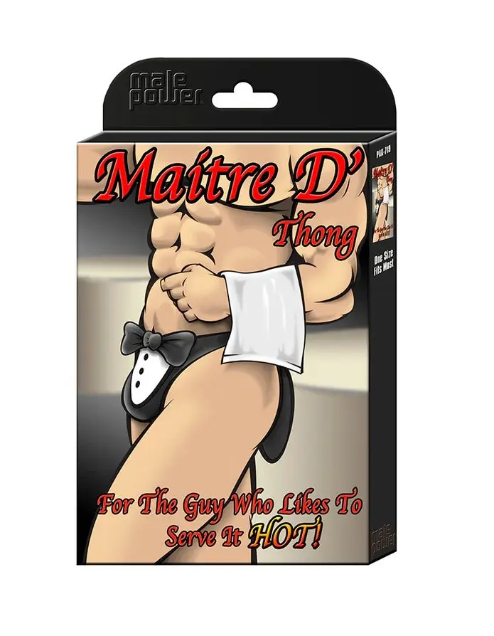 Maitre D Thong - One Size - Black