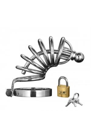 Asylum 4 Ring Locking Chastity Cage - Small/medium