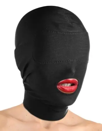 Spandex Hood With Padded Eyes and Open Mouth