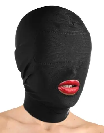 Spandex Hood With Padded Eyes and Open Mouth