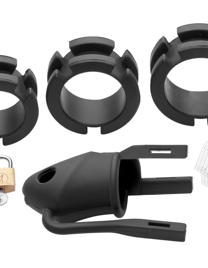 Sados Shadow Locking Silicone Male Chastity  Device