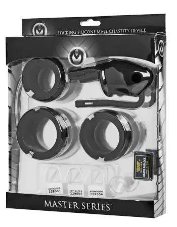 Sados Shadow Locking Silicone Male Chastity  Device