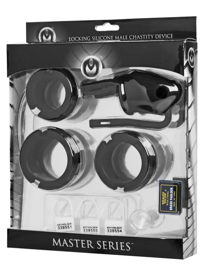 Sados Shadow Locking Silicone Male Chastity  Device