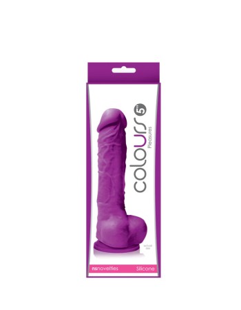 Colours Pleasures - 5 Inch Dildo - Purple