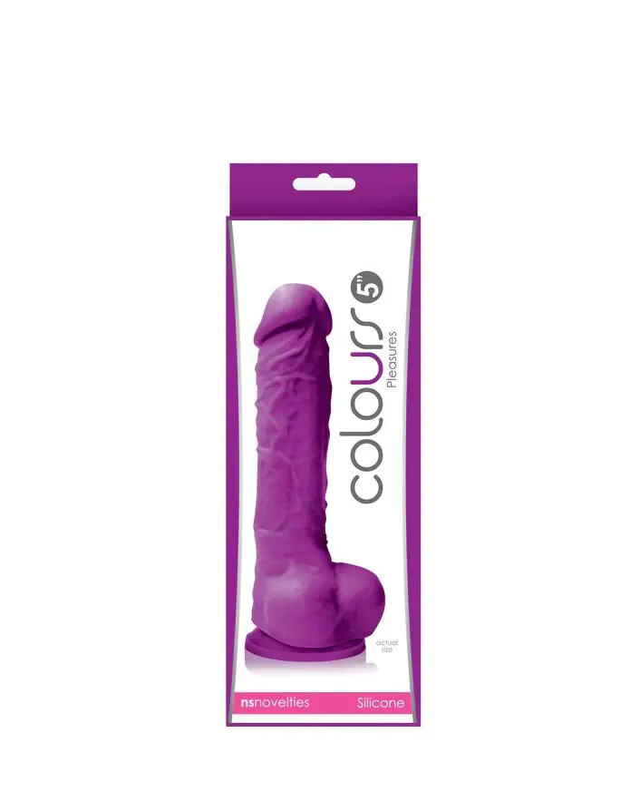 Colours Pleasures - 5 Inch Dildo - Purple
