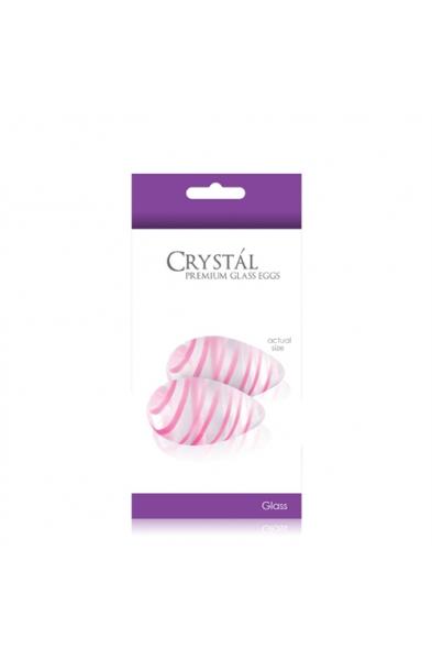 Crystal Premium Glass Eggs - Clear/pink