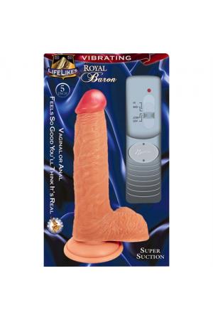 Lifelike Vibrating Flesh Royal Baron 5"