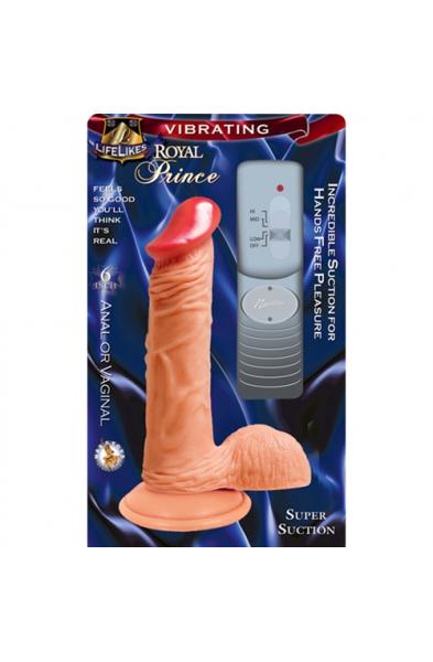 Lifelike Vibrating Flesh Royal Prince 6"