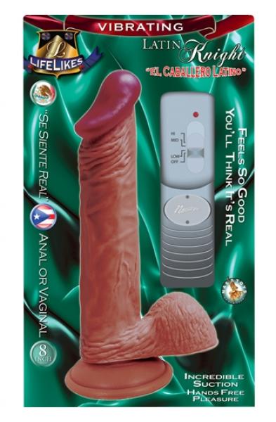 Lifelike Vibrating Latin Knight 8"