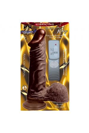 Lifelike Vibrating Black King 9"