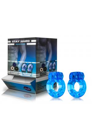 Stay Hard Disposable Vibrating Cockrings - 32 Piece Display