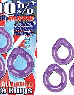 All American Triple Rings-Purple
