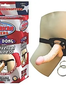 All American Whoppers 8-Inch Dong With Universal - Flesh