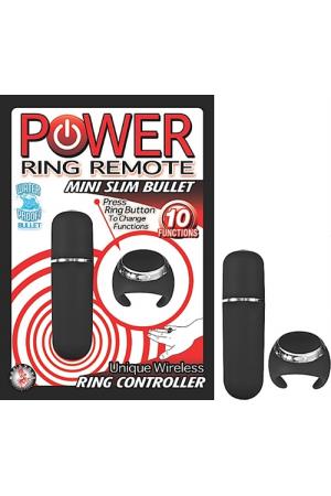 Power Ring Remote Mini Slim Bullet- Black