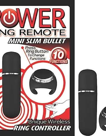 Power Ring Remote Mini Slim Bullet- Black