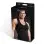 Performance Microfiber Pinstripe v-Neck Tank -  Black - Large - Extra Large