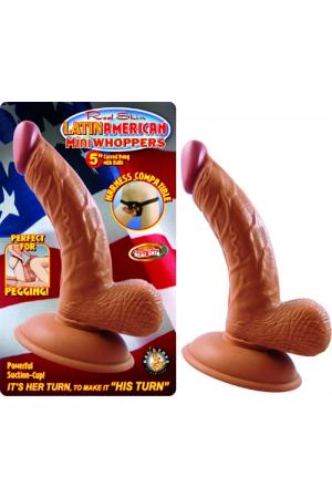 Latin American Mini Whoppers 5-Inch Curved Dong  With Balls - Latin