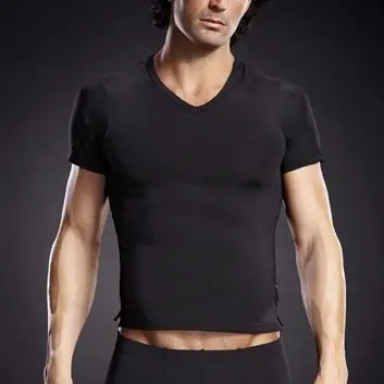 Performance Microfiber v-Neck Tee - Black -  Small - Medium