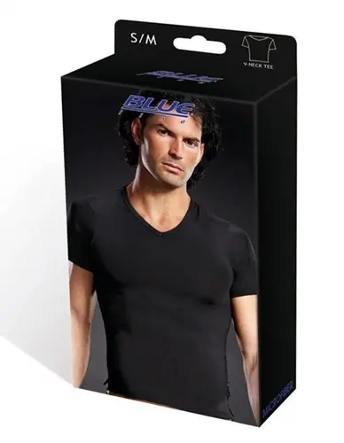 Performance Microfiber v-Neck Tee - Black -  Small - Medium