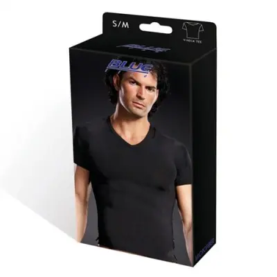Performance Microfiber v-Neck Tee - Black -  Small - Medium