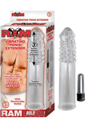 Ram Vibrating Penis Extender - Clear