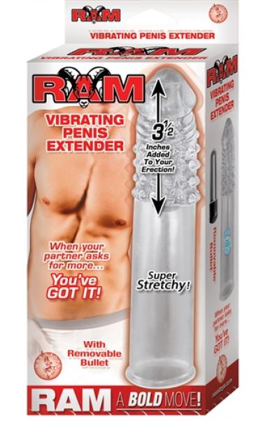 Ram Vibrating Penis Extender - Clear