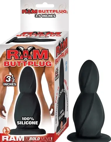 Ram Butt Plug 3.5-Inches - Black