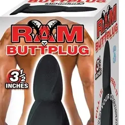 Ram Butt Plug 3.5-Inches - Black