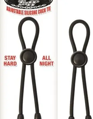 Mack Tuff Adjustable Silicone Cock Tie - Black