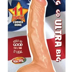 All American Ultra Whoppers 11-Inch Curved Dong - Flesh