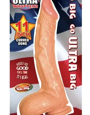 All American Ultra Whoppers 11-Inch Curved Dong - Flesh
