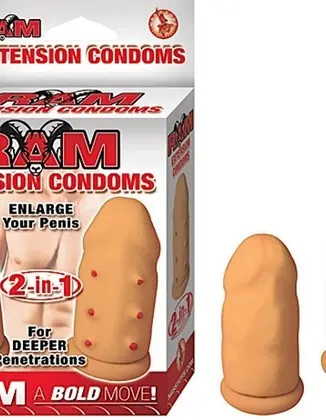 Ram Extension Condoms - Flesh
