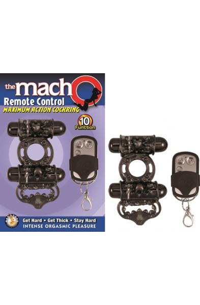 The Macho Remote Control - Cock Ring - Black